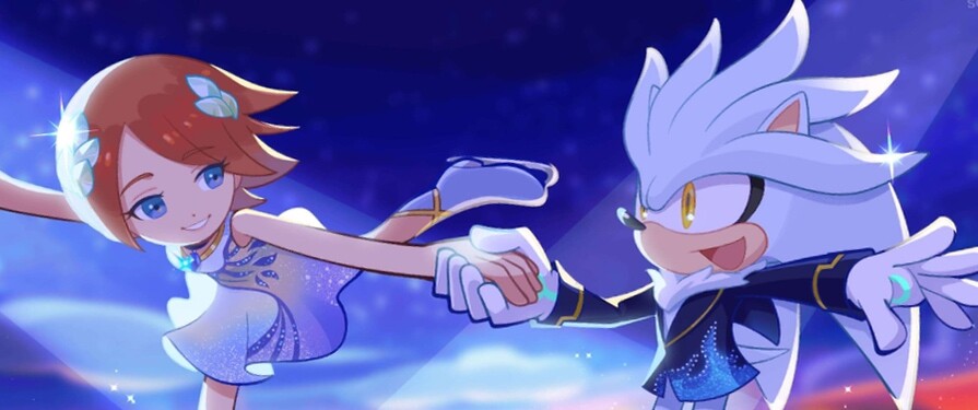 Sonic Channel Calendar April 2023: Silver & Elise Ice-Skating Duo