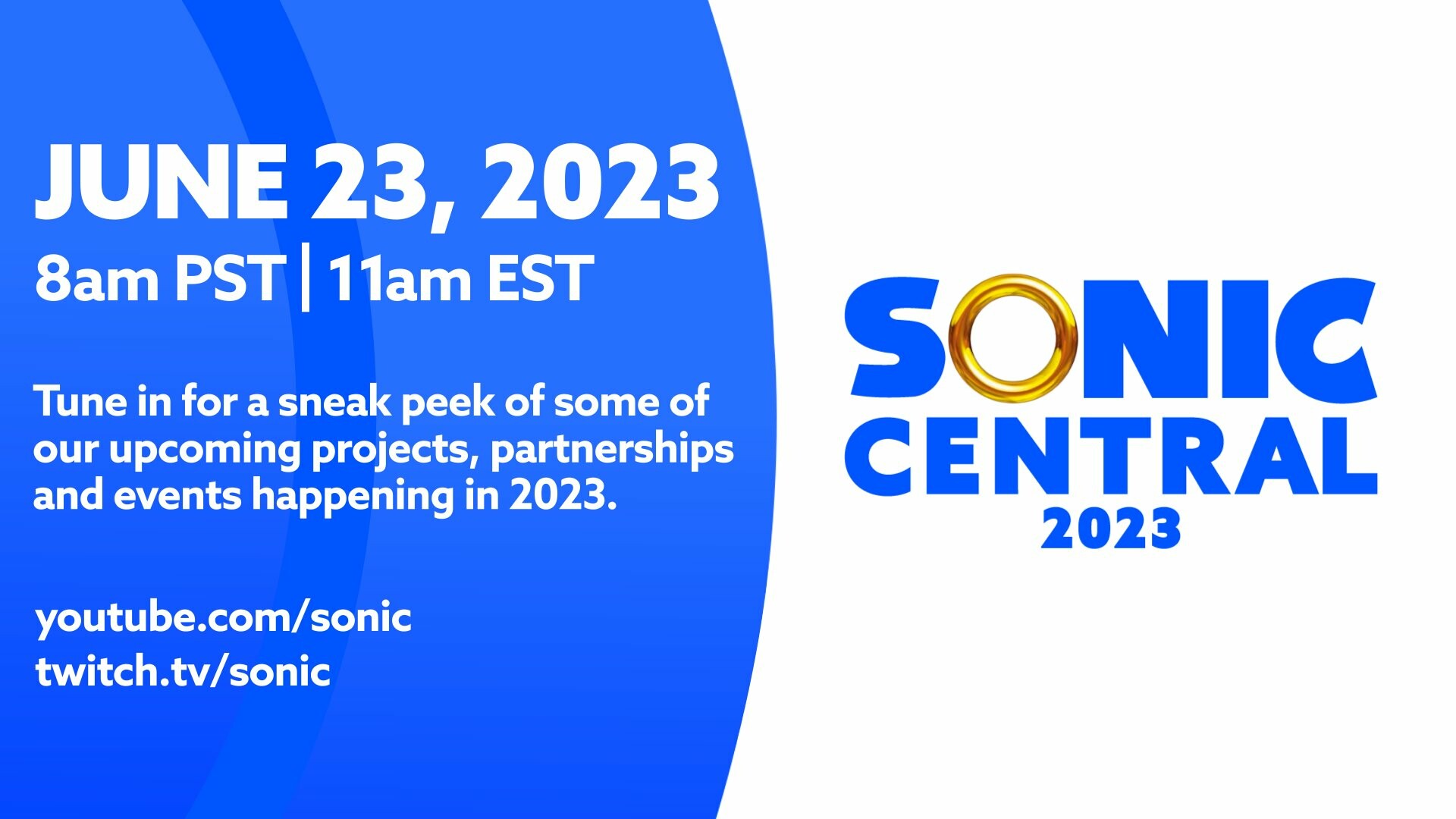 Sonic Central 2023 - June 23 @ 8am PT [Hype and Live Chat] - Sonic Chat -  Sonic Stadium