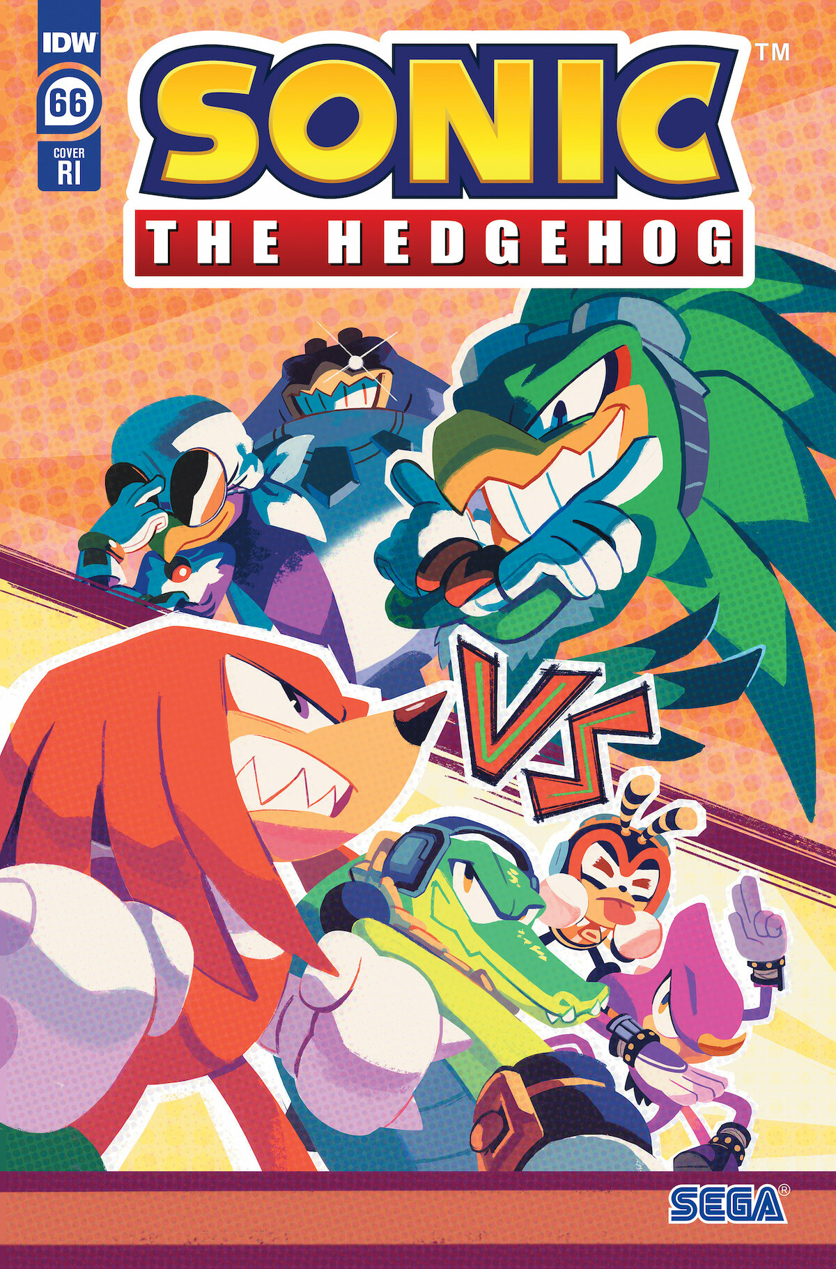 Knuckles Goes Chaotix Against the Babylon Rogues in IDW Sonic #66