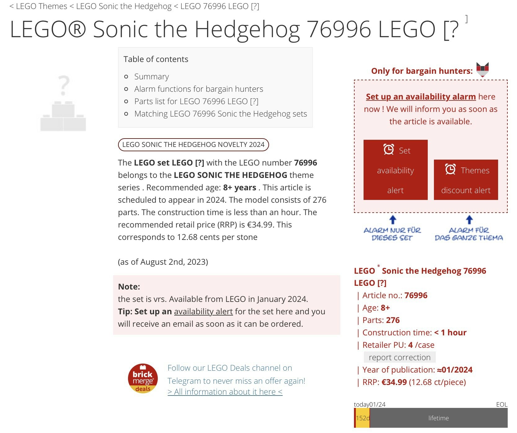 Shadow LEGO Set Listing Escapes Onto the Internet - Merch - Sonic Stadium