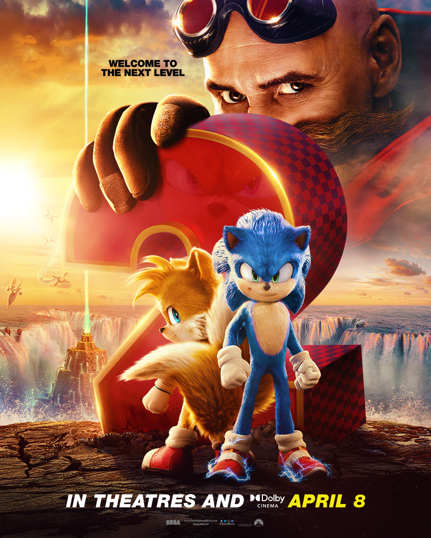 Sonic the Hedgehog 2 posters showcase Sonic, Tails and Knuckles