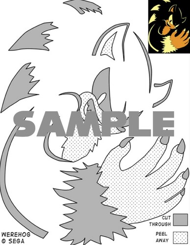 More information about "Halloween Sonic the Werehog Pumpkin Stencil"