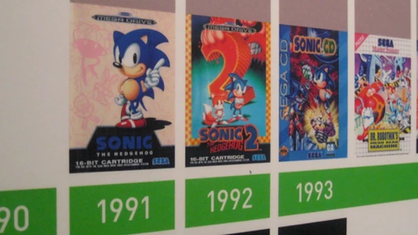 TSS @ ACMI Sonic Exhibit - HUGE Sonic Timeline Wall! (2005)